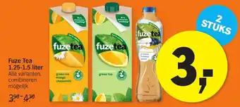 Albert Heijn Fuze Tea 2*1.25/1.5L aanbieding