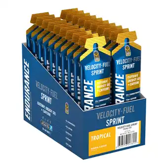 Body & Fit Velocity fuel sprint gel | applied nutrition | tropical | 1200 ml (20 gels) aanbieding