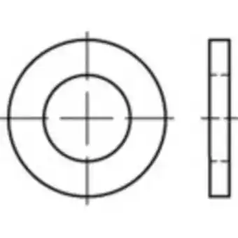 Conrad Onderlegringen 8 mm 14 mm staal galvanisch verzinkt 250 stuk(s) toolcraft 135853 aanbieding