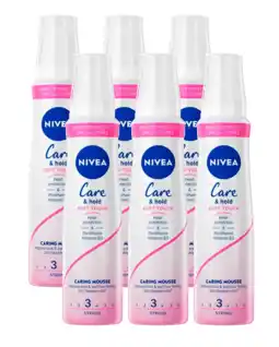 De Online Drogist Nivea care & hold soft touch caring mousse multiverpakking aanbieding