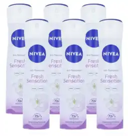 De Online Drogist Nivea fresh sensation anti-transpirant spray voordeelverpakking aanbieding