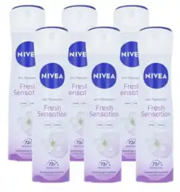 De Online Drogist Nivea fresh sensation anti-transpirant spray voordeelverpakking aanbieding