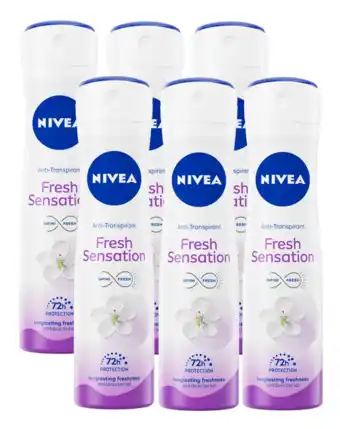 De Online Drogist Nivea fresh sensation anti-transpirant spray voordeelverpakking aanbieding