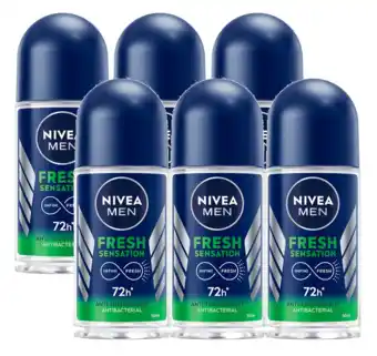 De Online Drogist Nivea men fresh sensation antbacterial deoroller voordeelverpakking aanbieding