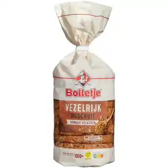 Dekamarkt Bolletje beschuit vezelrijk d. volkoren 10 stuks aanbieding