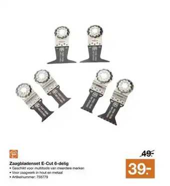 BOUWMAAT Zaagbladenset E-Cut 6-delig aanbieding