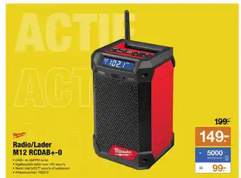 BOUWMAAT Radio/Lader M12 RCDAB+-0 aanbieding