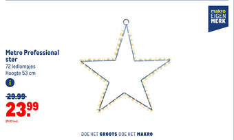 Makro Metro Professional ster aanbieding