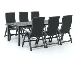 Kees Smit Bellagio fermo/fidenza 220cm dining tuinset 7-delig verstelbaar aanbieding