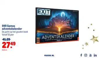 Makro 999 Games adventskalender aanbieding