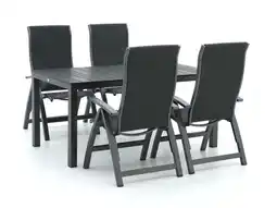 Kees Smit Bellagio fermo/fidenza 160cm dining tuinset 5-delig verstelbaar aanbieding