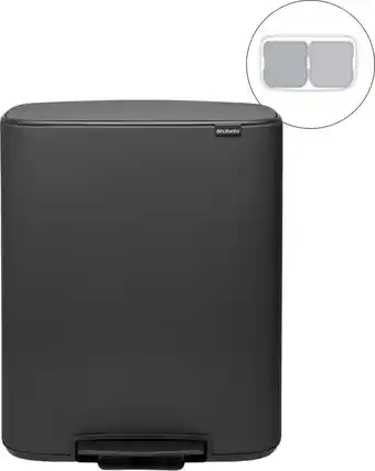 Bol.com Brabantia bo prullenbak - 2 x 30 l - mineral infinite grey aanbieding