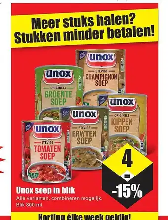 Dirk Unox 800ml aanbieding