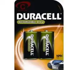 Voordeeldrogisterij Duracell ultra recharge batterij - c-baby 2 stuks aanbieding