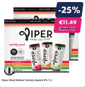 Flink Viper Hard Seltzer Variety 6pack 4% 33cl aanbieding