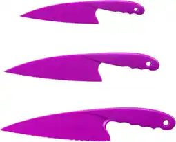 Bol.com Xyz goods - kindermessen - kindermes - set van 3 - paars aanbieding