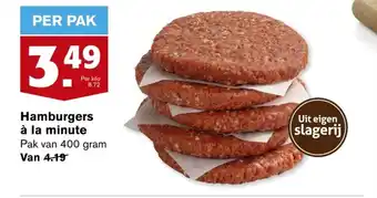 Hoogvliet Hamburgers a la minute 400g aanbieding