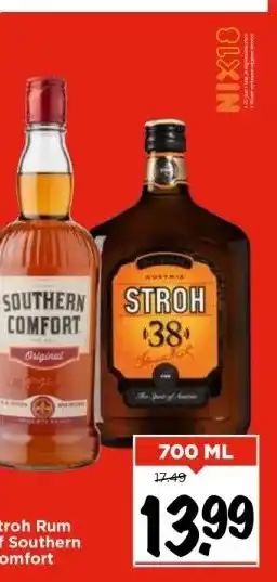 Vomar Voordeelmarkt Stroh rum of southern comfort aanbieding