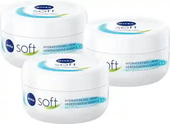 Bol.com Nivea soft - bodycrème - 3 x 200 ml aanbieding