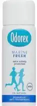Bol.com Odorex marine fresh reisverpakking anti-transpirant deodorant spray - 12x 50ml - voordeelverpakking aanbieding