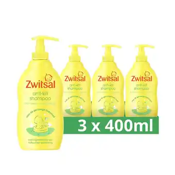 Wehkamp Zwitsal baby anti-klit shampoo - 3 x 400 ml - voordeelverpakking aanbieding