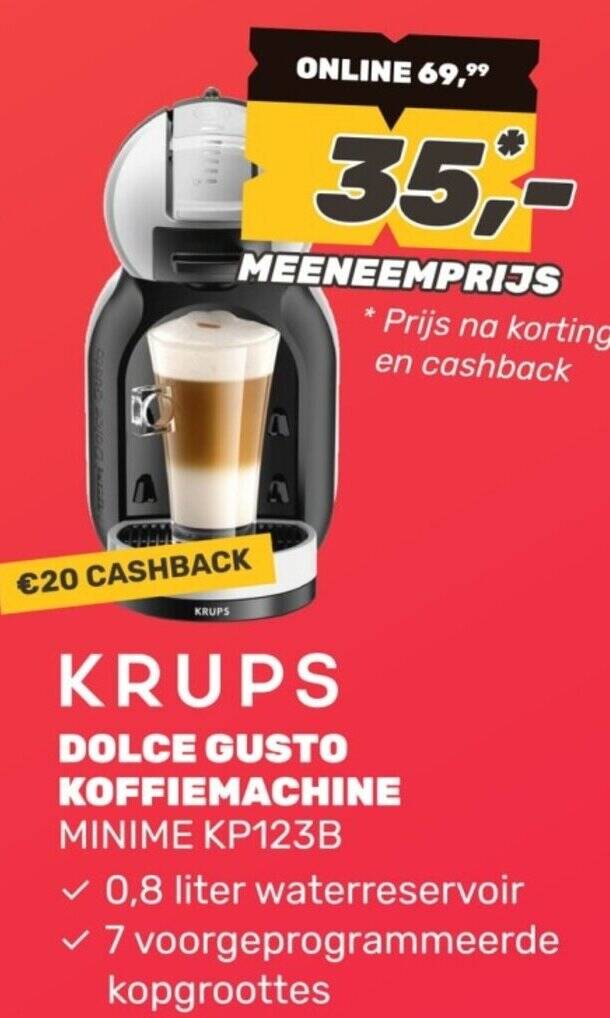 Krups Nescafé Dolce Gusto KP123B Nescafé Dolce Gusto Mini Me Aanbieding