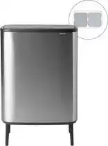 Bol.com Brabantia bo touch bin hi prullenbak - 2 x 30 l - matt steel fingerprint proof aanbieding