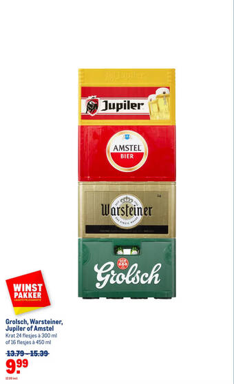 Makro Grolsch, Warsteiner, Jupiler of Amstel aanbieding