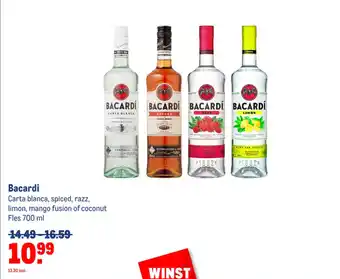 Makro Bacardi 700ml aanbieding