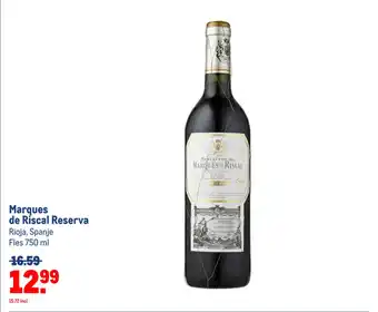 Makro Marques de Riscal Reserva 750ml aanbieding