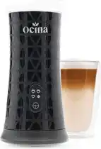 Bol.com Ocina elektrische melkopschuimer - 4 in 1 - 240 ml - zwart - black friday 2023 aanbieding
