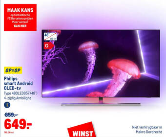 Makro Philips smart Android OLED-tv aanbieding