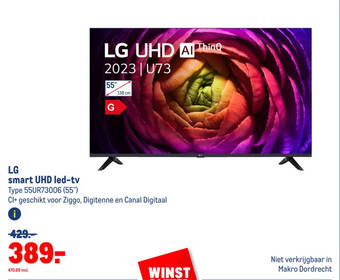 Makro LG smart UHD led-tv aanbieding