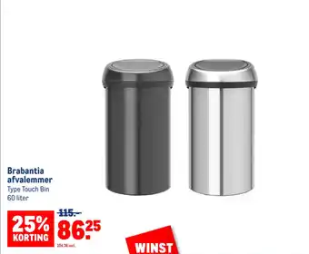 Makro Brabantia afvalemmer aanbieding