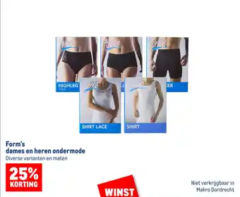 Makro Form's dames en heren ondermode aanbieding