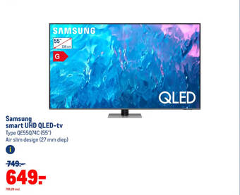 Makro Samsung smart UHD QLED-tv aanbieding