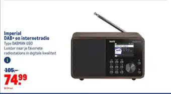 Makro Imperial DAB+ en internetradio aanbieding