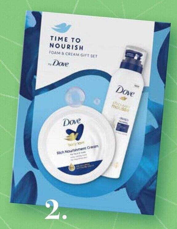 Dove Deeply nourishing shower mousse en crème cadeauset. aanbieding bij DA