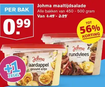 Hoogvliet Johma maaltijdsalade 450-500g aanbieding