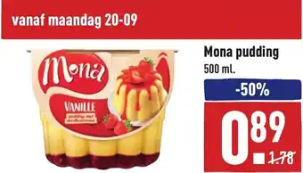 ALDI Mona pudding 500ml aanbieding