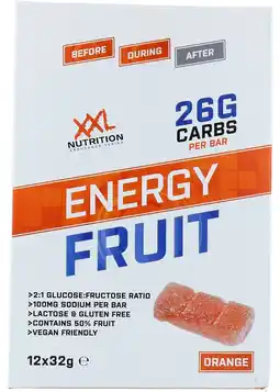 De Online Drogist Xxl nutrition energie fruit bar - orange aanbieding