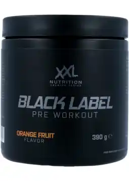 De Online Drogist Xxl nutrition black label pre- workout - orange fruit aanbieding