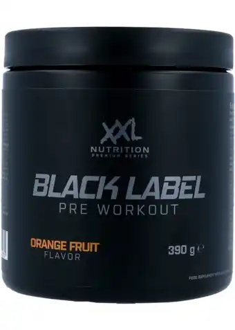 De Online Drogist Xxl nutrition black label pre- workout - orange fruit aanbieding