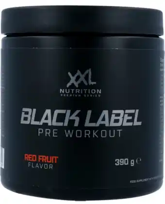 De Online Drogist Xxl nutrition black label pre-workout - red fruit aanbieding