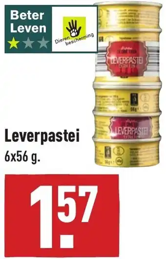 ALDI Leverpastie 6x56g aanbieding