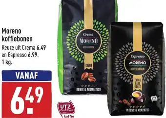 ALDI Moreno koffiebonen 1kg aanbieding