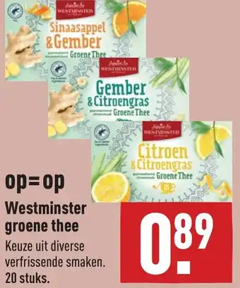 ALDI Westminster groene thee aanbieding