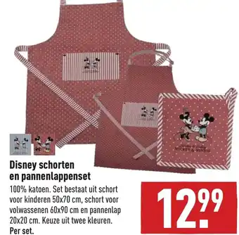 ALDI Disney schorten en pennenlappenset aanbieding