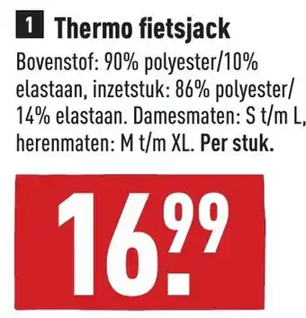 ALDI Thermo fietsjack aanbieding