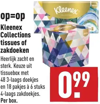 ALDI Kleenex collections tissues of zakdoeken aanbieding